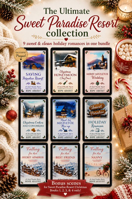 Ultimate Sweet Paradise Resort ebook bundle — all nine clean holiday romance  Christmas and Valentine series by Hope August
